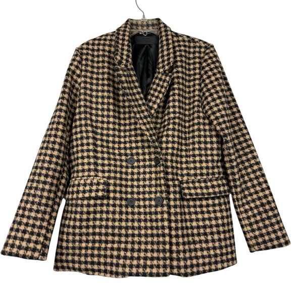 Free People BlankNYC Book Club Houndstooth Double Breasted Blazer - Picture 4 of 8